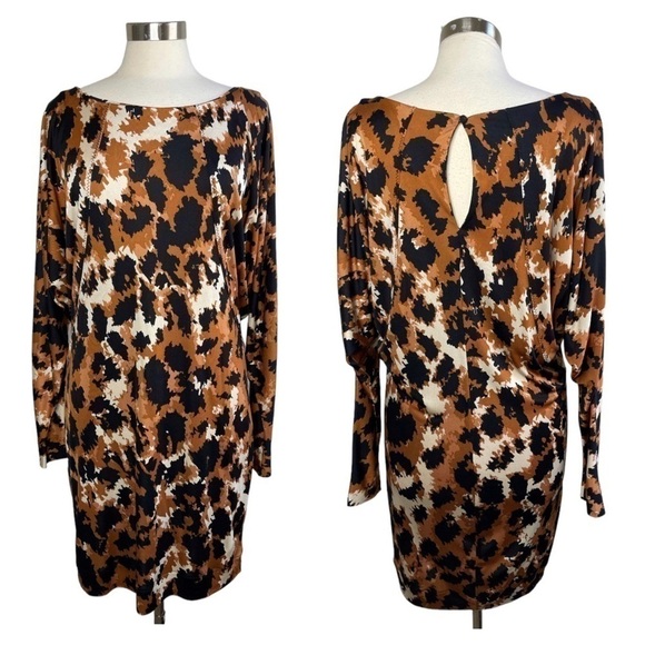 YOANA BARASCHI Silk Animal Print Dress size M - Picture 1 of 12